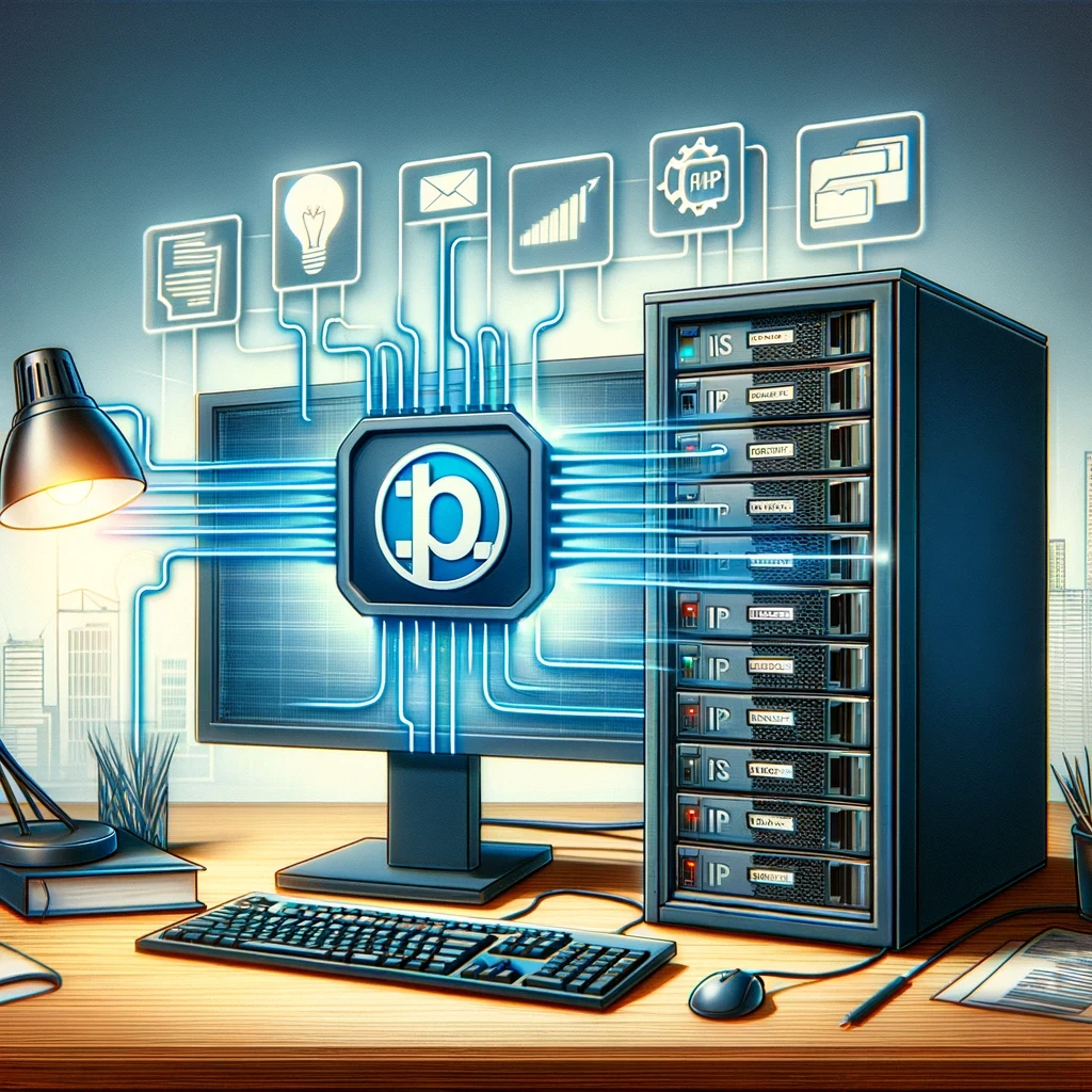KI-Bild symbolisiert einen Webserver